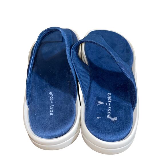 Easy Spirit Rift Slip-On Thong Sandal Blue Comfort Platform Shoes Size 12M - Picture 4 of 11